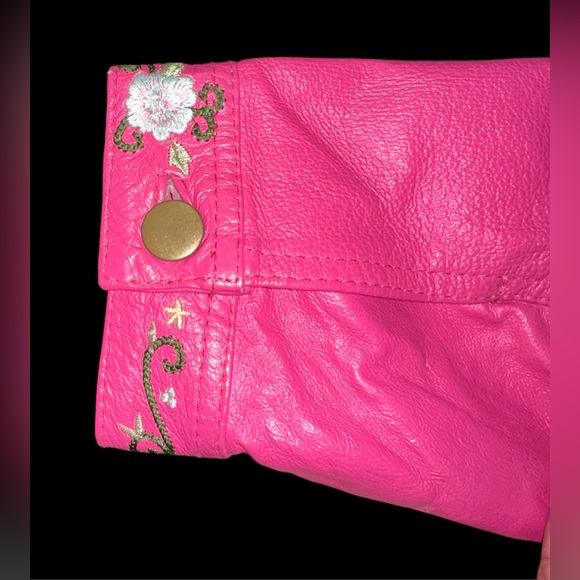 Vintage Looking 100% LEATHER Jacket Size 6 Metrostyle - Picture 8 of 9